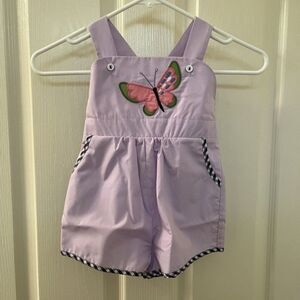 The Beaufort Bonnet Company TBBC Ruthie Romper Butterfly Appliqué Size 2T NWT